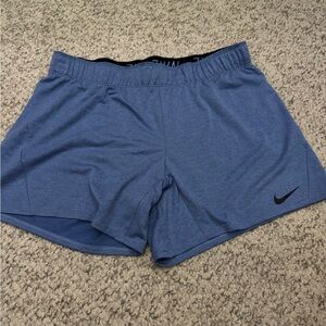 Nike Blue Athletic Shorts Lightweight Elastic Waist